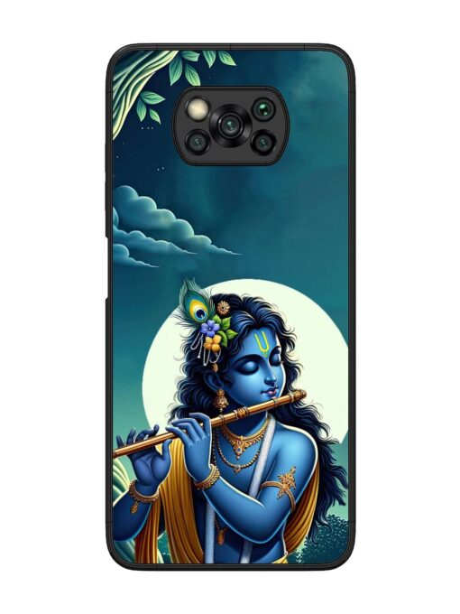 Krishna's Divine Flute Glossy Metal Phone Cover for Poco X3