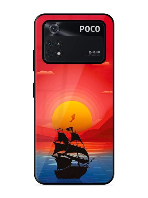 Sunset Sail Glossy Metal Phone Cover for Poco X4 Pro (5G) Zapvi