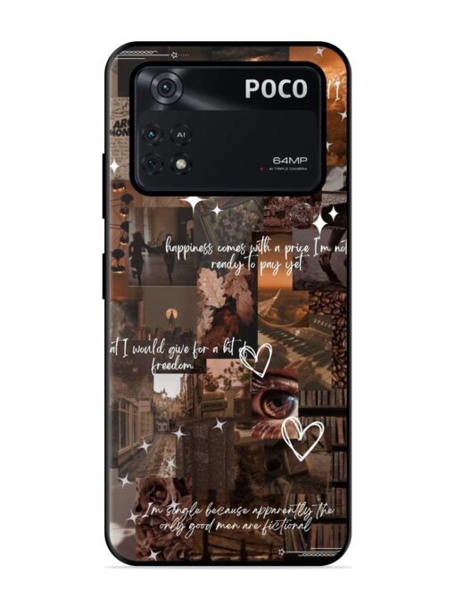 Melancholy Aesthetic Glossy Metal Phone Cover for Poco X4 Pro (5G) Zapvi