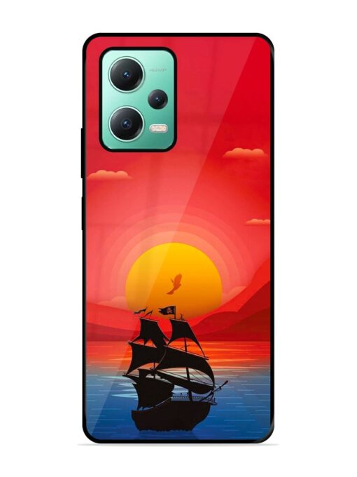 Sunset Sail Glossy Metal Phone Cover for Poco X5 (5G)