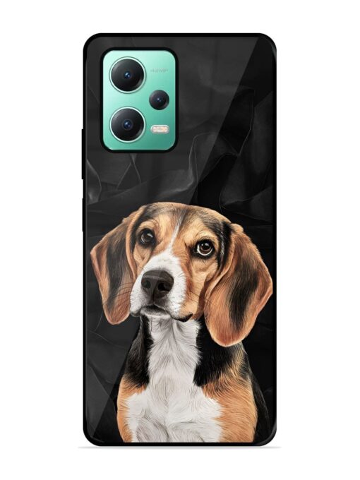 Beagle Portrait Glossy Metal Phone Cover for Poco X5 (5G)