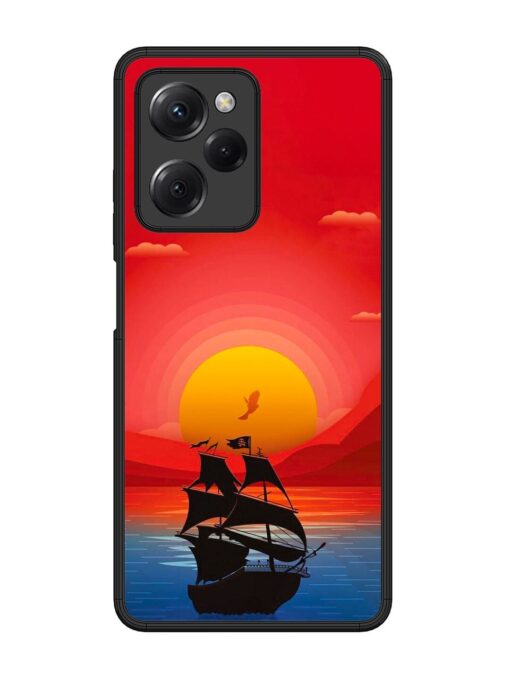 Sunset Sail Glossy Metal Phone Cover for Poco X5 Pro (5G) Zapvi