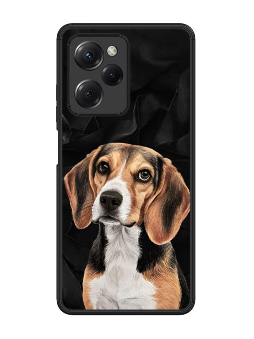 Beagle Portrait Glossy Metal Phone Cover for Poco X5 Pro (5G) Zapvi