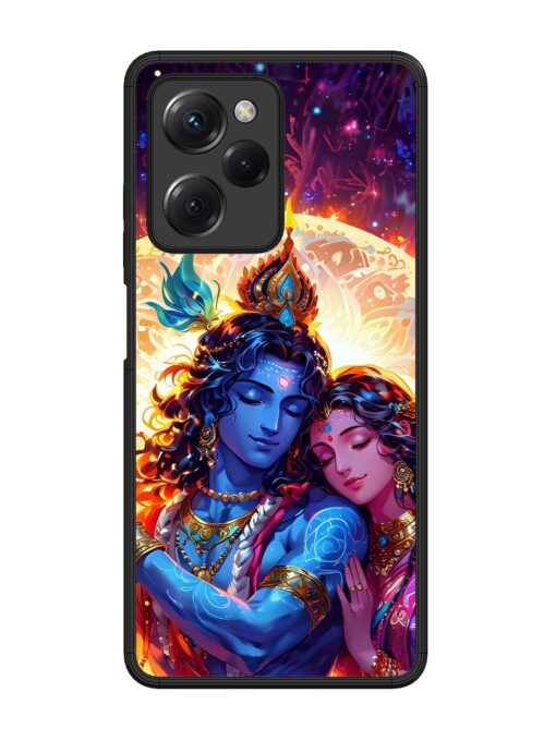 Radha Krishna Art Glossy Metal Phone Cover for Poco X5 Pro (5G) Zapvi