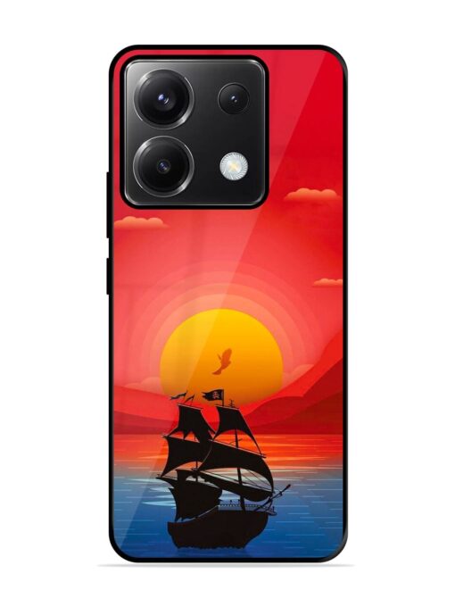 Sunset Sail Glossy Metal Phone Cover for Poco X6 (5G) Zapvi