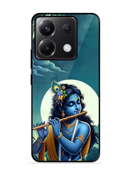 Krishna's Divine Flute Glossy Metal Phone Cover for Poco X6 (5G) Zapvi