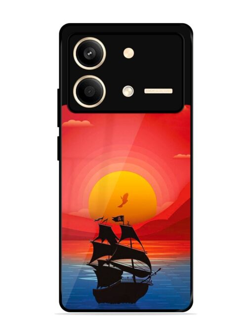 Sunset Sail Glossy Metal Phone Cover for Poco X6 Neo (5G)