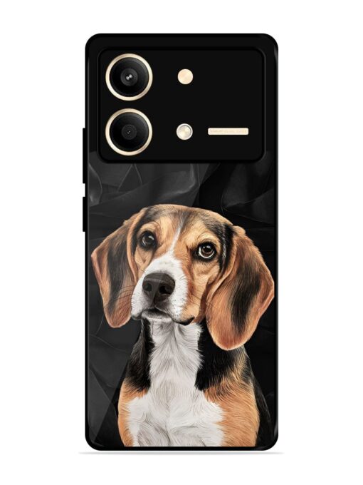 Beagle Portrait Glossy Metal Phone Cover for Poco X6 Neo (5G)