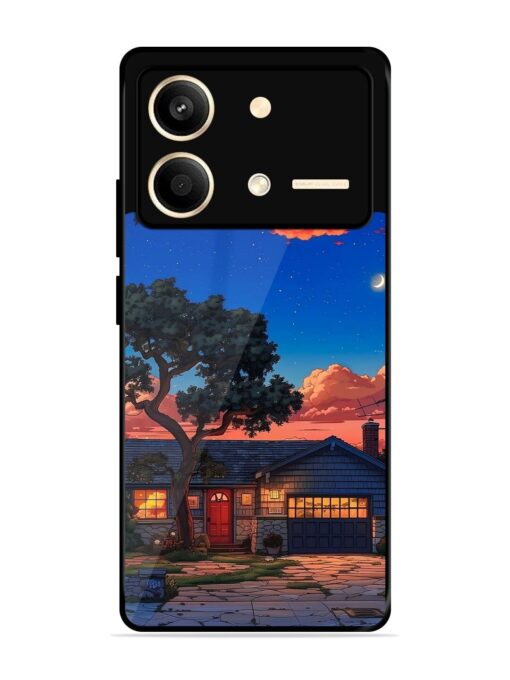 Serene Suburban Twilight Glossy Metal Phone Cover for Poco X6 Neo (5G)