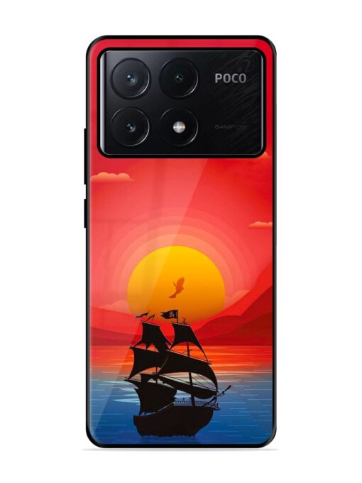 Sunset Sail Glossy Metal Phone Cover for Poco X6 Pro (5G) Zapvi