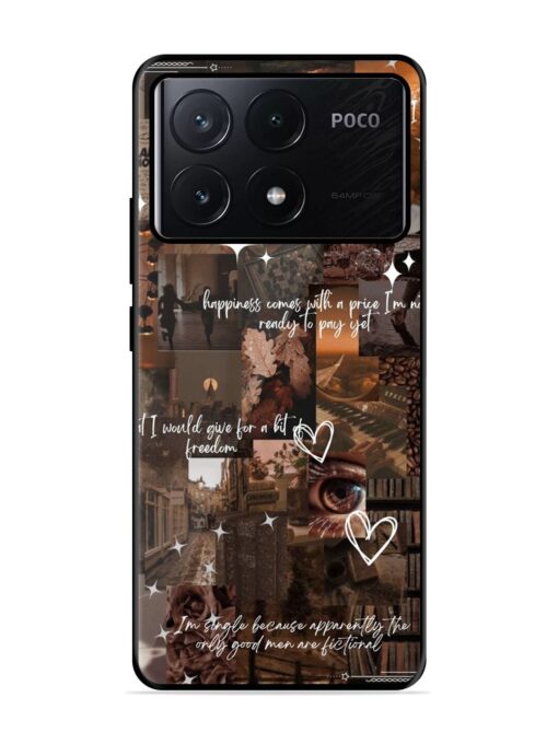 Melancholy Aesthetic Glossy Metal Phone Cover for Poco X6 Pro (5G) Zapvi