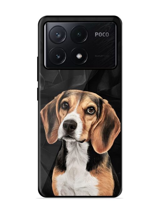 Beagle Portrait Glossy Metal Phone Cover for Poco X6 Pro (5G) Zapvi