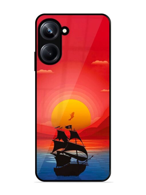 Sunset Sail Glossy Metal Phone Cover for Realme 10 Pro (5G) Zapvi