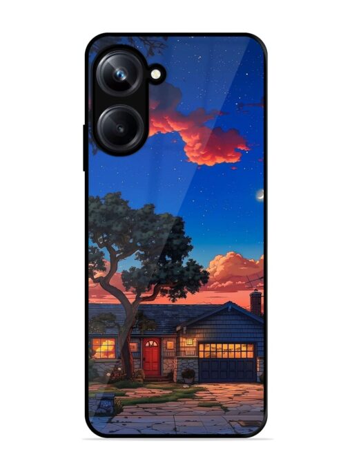 Serene Suburban Twilight Glossy Metal Phone Cover for Realme 10 Pro (5G)