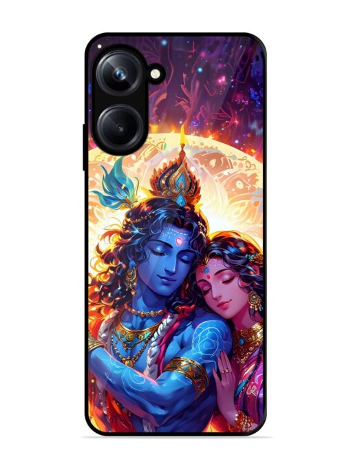 Radha Krishna Art Glossy Metal Phone Cover for Realme 10 Pro (5G) Zapvi