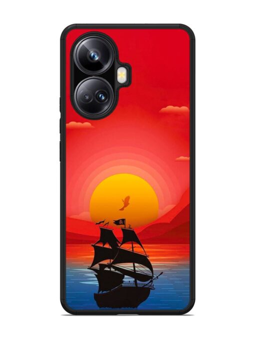 Sunset Sail Glossy Metal Phone Cover for Realme 10 Pro Plus (5G) Zapvi