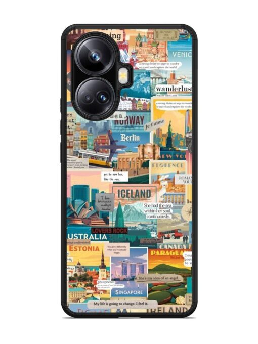 Travel Inspiration Collage Glossy Metal Phone Cover for Realme 10 Pro Plus (5G)