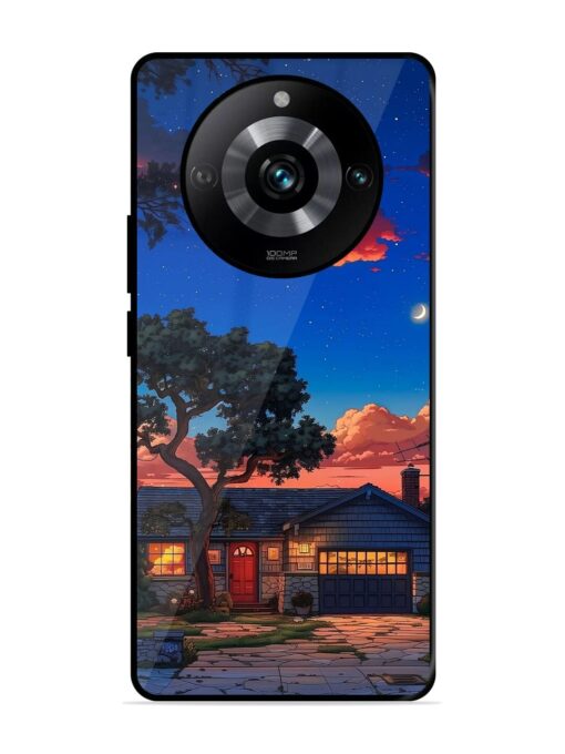 Serene Suburban Twilight Glossy Metal Phone Cover for Realme 11 Pro (5G)