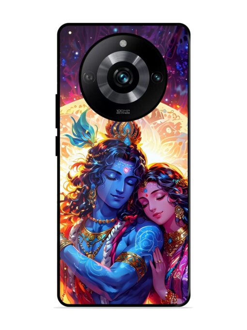 Radha Krishna Art Glossy Metal Phone Cover for Realme 11 Pro (5G)