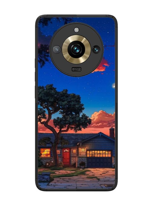 Serene Suburban Twilight Glossy Metal Phone Cover for Realme 11 Pro Plus (5G) Zapvi