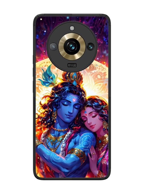 Radha Krishna Art Glossy Metal Phone Cover for Realme 11 Pro Plus (5G)