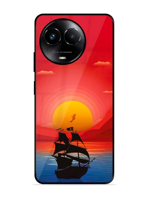 Sunset Sail Glossy Metal Phone Cover for Realme 11X (5G) Zapvi