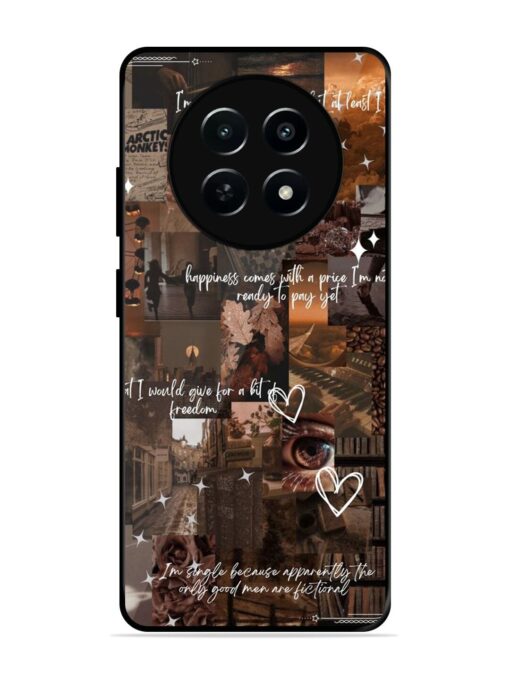 Melancholy Aesthetic Glossy Metal Phone Cover for Realme 12 (5G)