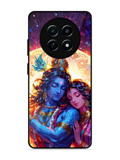 Radha Krishna Art Glossy Metal Phone Cover for Realme 12 (5G)