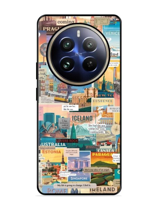 Travel Inspiration Collage Glossy Metal Phone Cover for Realme 12 Pro (5G)