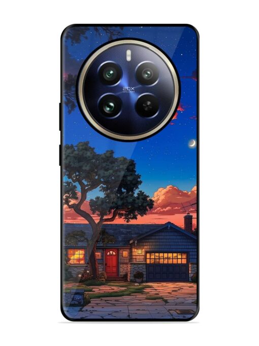 Serene Suburban Twilight Glossy Metal Phone Cover for Realme 12 Pro (5G)