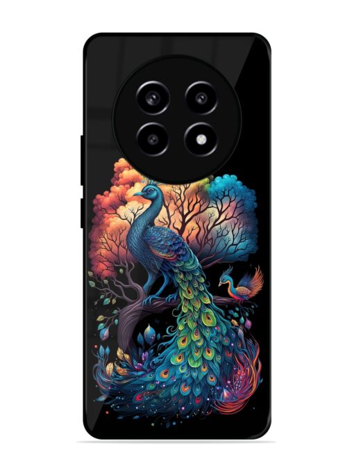 Peacock Tree Art Glossy Metal Phone Cover for Realme 13 (5G)