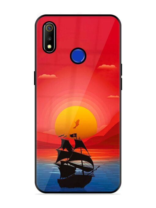 Sunset Sail Glossy Metal Phone Cover for Realme 3