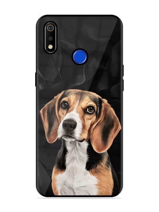 Beagle Portrait Glossy Metal Phone Cover for Realme 3I