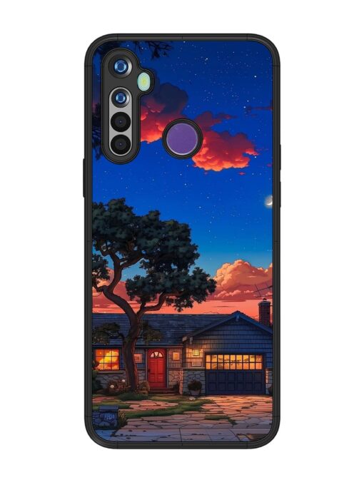 Serene Suburban Twilight Glossy Metal Phone Cover for Realme 5