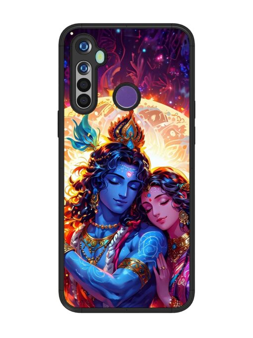 Radha Krishna Art Glossy Metal Phone Cover for Realme 5