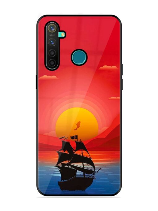 Sunset Sail Glossy Metal Phone Cover for Realme 5 Pro Zapvi