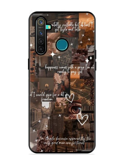 Melancholy Aesthetic Glossy Metal Phone Cover for Realme 5 Pro