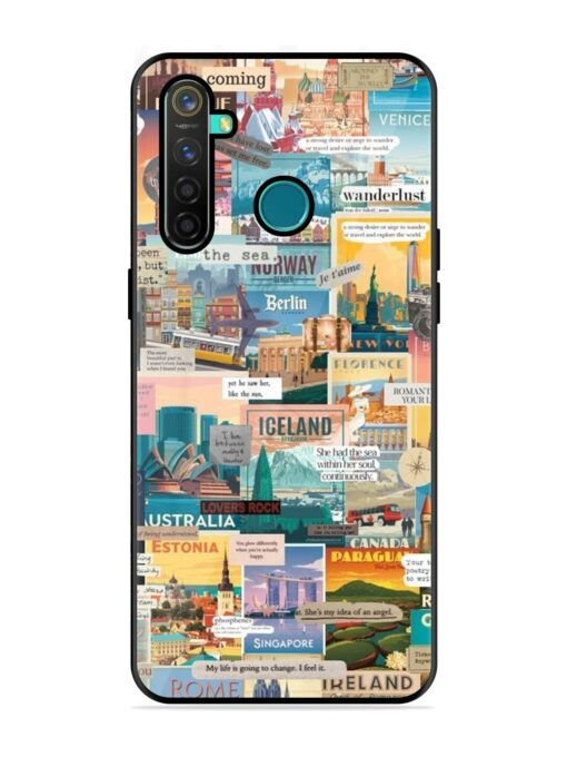 Travel Inspiration Collage Glossy Metal Phone Cover for Realme 5 Pro