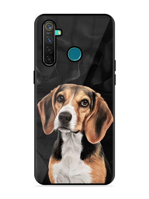 Beagle Portrait Glossy Metal Phone Cover for Realme 5 Pro