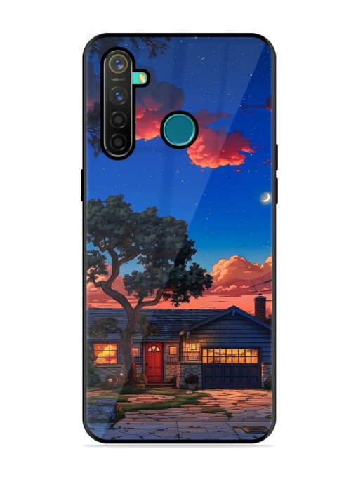 Serene Suburban Twilight Glossy Metal Phone Cover for Realme 5 Pro