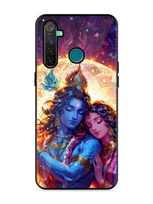 Radha Krishna Art Glossy Metal Phone Cover for Realme 5 Pro Zapvi