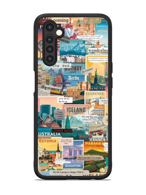 Travel Inspiration Collage Glossy Metal Phone Cover for Realme 6 Zapvi