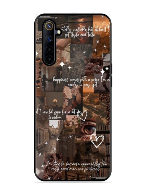 Melancholy Aesthetic Glossy Metal Phone Cover for Realme 6I