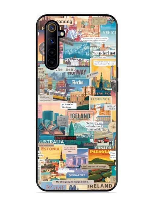 Travel Inspiration Collage Glossy Metal Phone Cover for Realme 6I