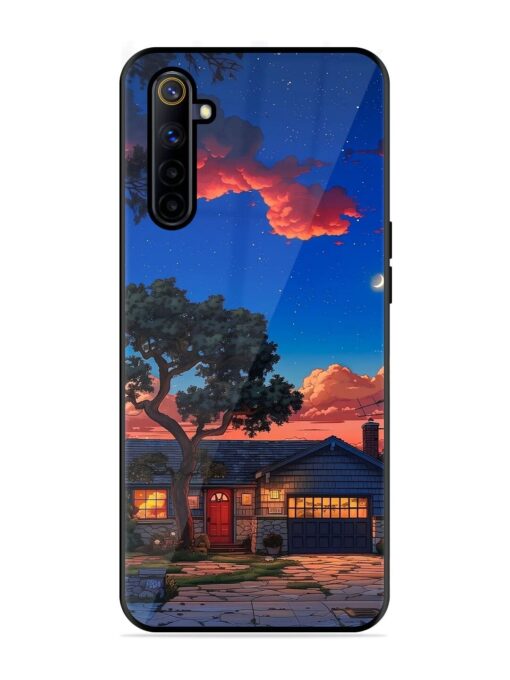 Serene Suburban Twilight Glossy Metal Phone Cover for Realme 6I Zapvi