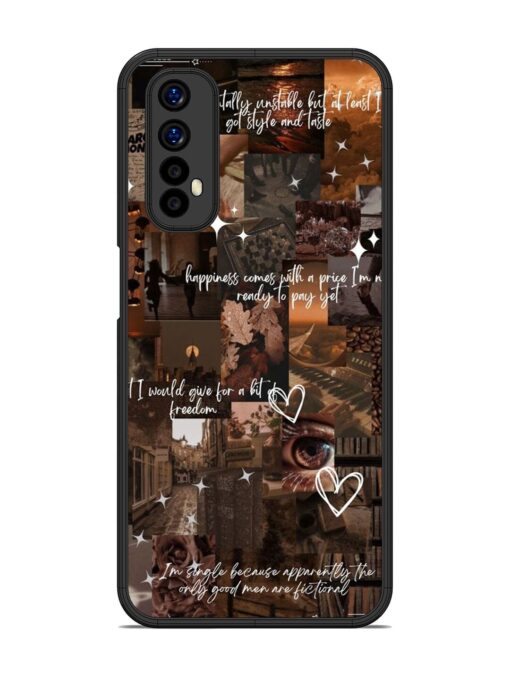 Melancholy Aesthetic Glossy Metal Phone Cover for Realme 7