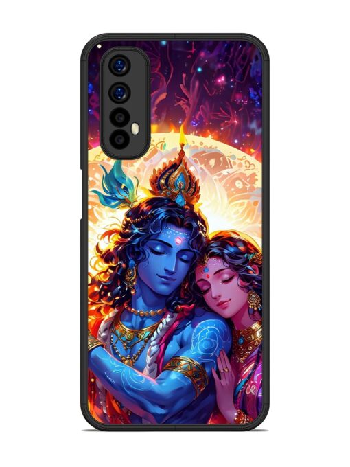 Radha Krishna Art Glossy Metal Phone Cover for Realme 7 Zapvi