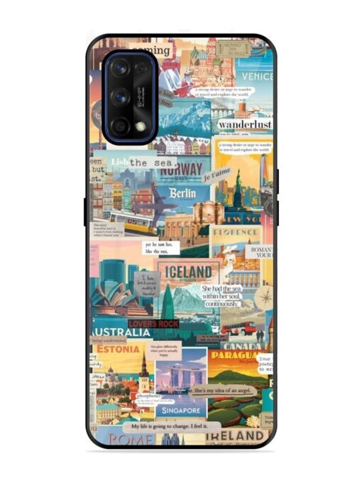 Travel Inspiration Collage Glossy Metal Phone Cover for Realme 7 Pro