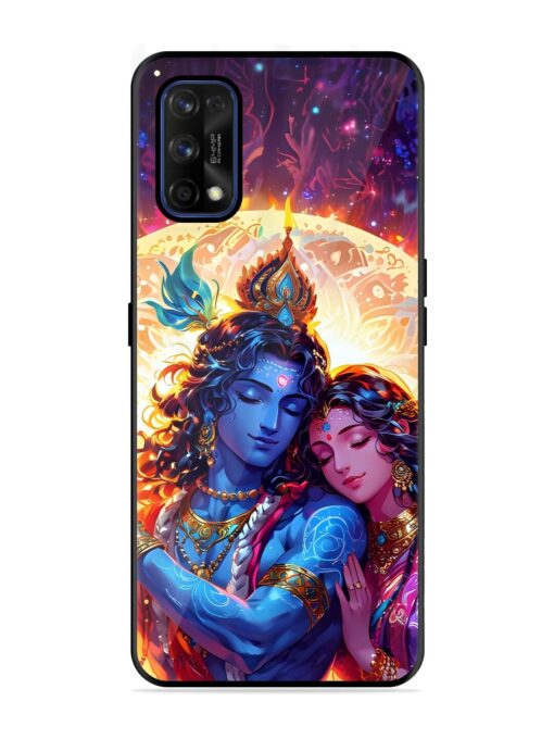 Radha Krishna Art Glossy Metal Phone Cover for Realme 7 Pro Zapvi