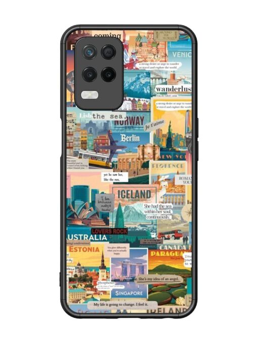 Travel Inspiration Collage Glossy Metal Phone Cover for Realme 8 (5G)